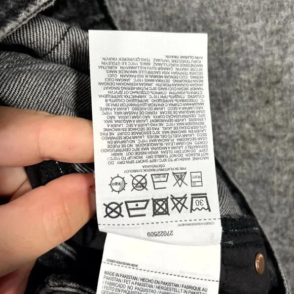 MNG Mango High Waist Tapered Fit Jeans Black Womens Size USA 6 EUR 38 (30x30) - Picture 11 of 15